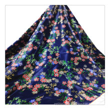 customize navy daisy floral digital printing fabric service duchess satin fabric printed fabric